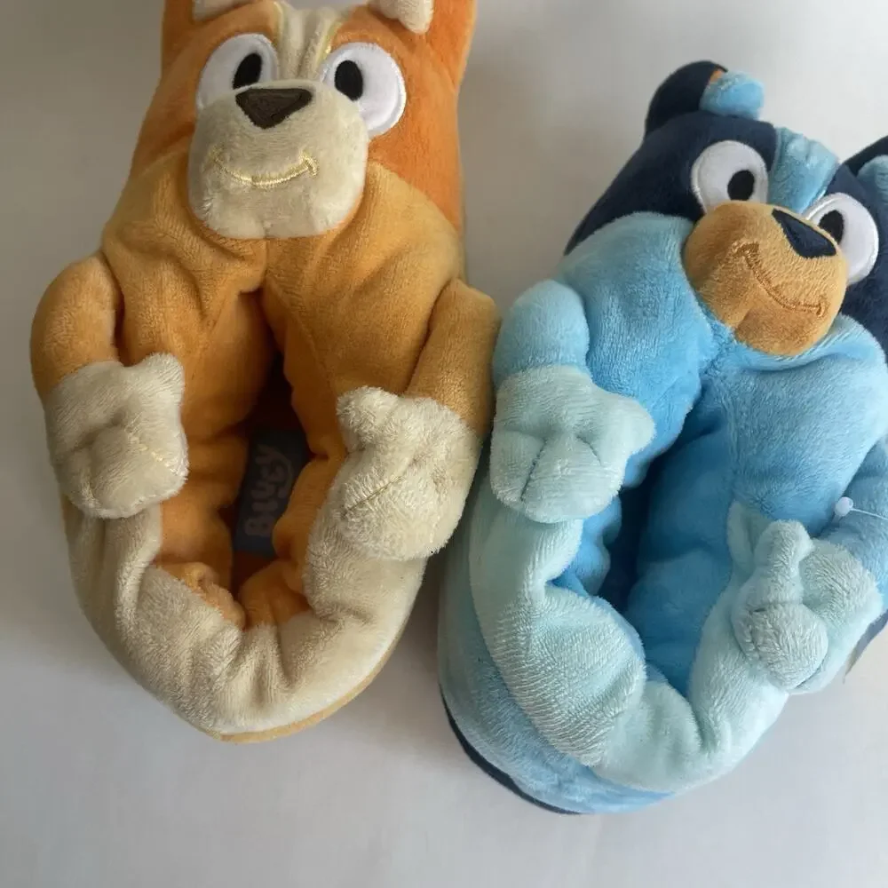 Bluey & Bingo‎ Cute Slippers Toddler Kids Size 11-12 Plush Indoor House Shoes